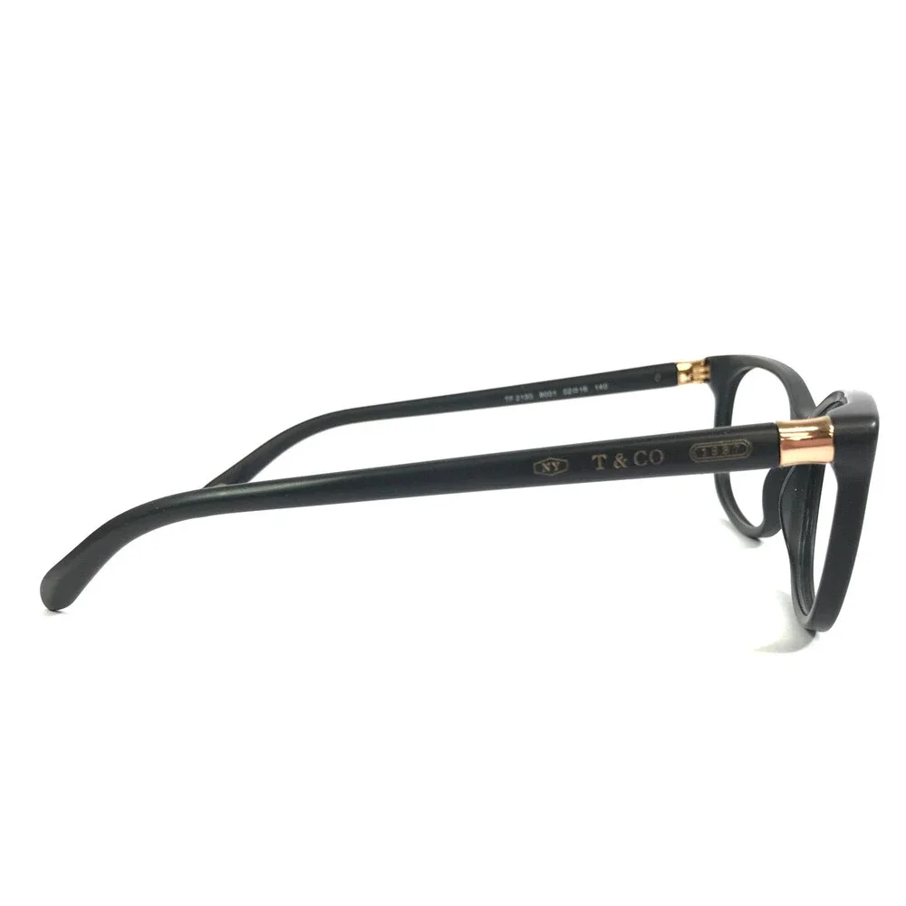 Tiffany & Co. Eyeglasses Frames TF2135 8001 Matte Black Gold Logos 52-16-140